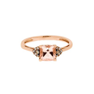 Morganite, Champagne & White Diamond Ring in 10K Rose Gold