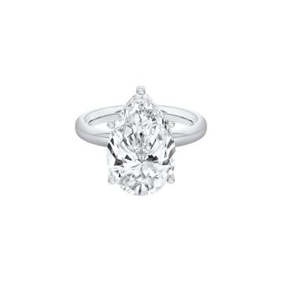 Lab Grown Diamond Pear-Shaped Solitaire Engagement Ring in Platinum (6 ct.)