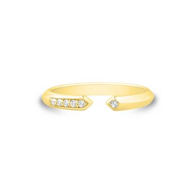 Lab Grown Diamond Accent Open Ring in Vermeil