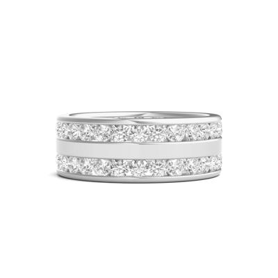 Round Diamond Two-Row Eternity Band in 14K White Gold (3 5/8 ct. tw.)