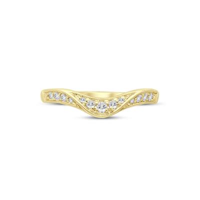 Diamond Contour Band in 14K Yellow Gold (1/7 ct. tw.)
