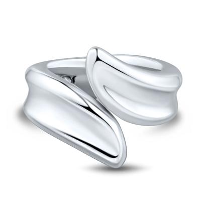 Concave Bypass Ring in Sterling Silver