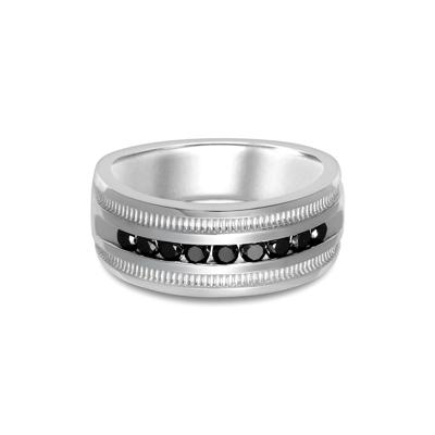Men's 3/4 ct. tw. Black Diamond Band in Sterling Silver