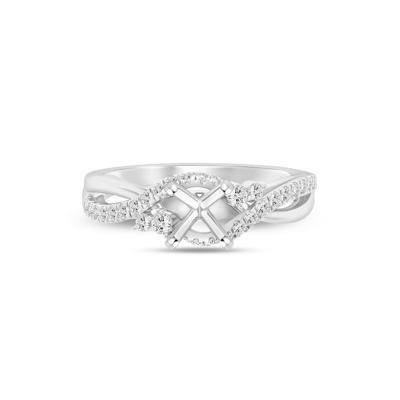 1/3 ct. tw. Round-Cut Diamond Semi-Mount Engagement Ring in 14k White Gold (Setting Only)