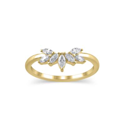 Marquise-Cut Diamond Contour Band in 14K Yellow Gold (3/8 ct. tw.)