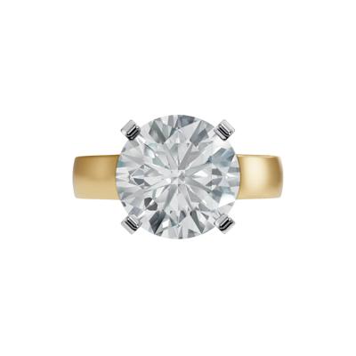 Solitaire Semi-Mount Engagement Ring in 14K Yellow Gold (Setting Only)