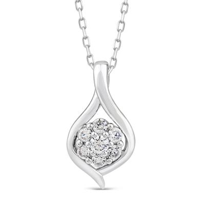 Lab Grown Diamond Necklace in 10K White Gold (1/3 ct. tw.)