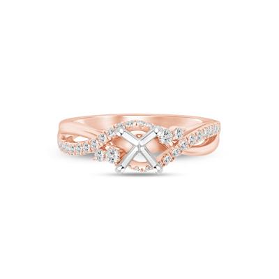 1/3 ct. tw. Round-Cut Diamond Semi-Mount Engagement Ring in 14k Rose Gold (Setting Only)