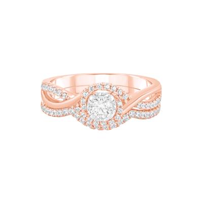 Diamond Engagement Ring Set in 10K Rose Gold (1/2 ct. tw.)