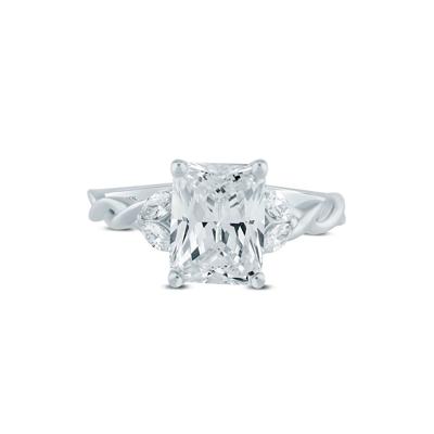 Lab Grown Diamond Engagement Ring in 14K White and Yellow Gold (2 1/7 ct. tw.)