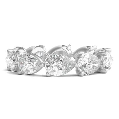 Pear-Cut Diamond Eternity Band in 14k White Gold (5 ct. tw.)