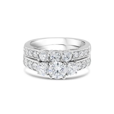 Lab Grown Diamond Engagement Ring Set in 10K White Gold (2 1/4 ct. tw.)