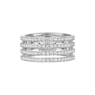 Diamond Four-Row Band in 10K White Gold (3/4 ct. tw.)
