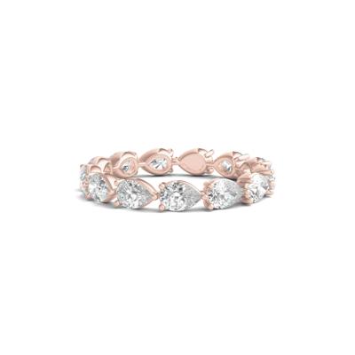 Pear-Cut Lab Grown Diamond Eternity Band in 14k Rose Gold (2 ct. tw.)