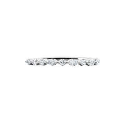 Round and Marquise-Cut Diamond Anniversary Band in 14K White Gold (1/4 ct. tw.)