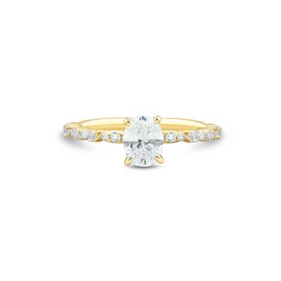 Oval Diamond Engagement Ring in 14K Yellow Gold (1 ct. tw.)