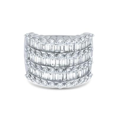 Lab Grown Diamond Multi-Row Anniversary Band in 10K White Gold (3 ct. tw.)