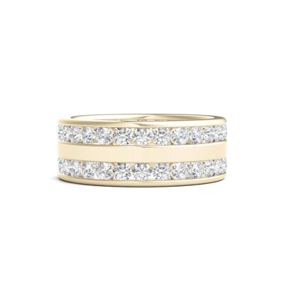 Round Lab Grown Diamond Double-Row Eternity Band in 14K Yellow Gold (3 5/8ct. tw.)