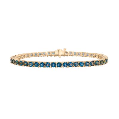 London Blue Topaz Tennis Bracelet in Vermeil, 3MM