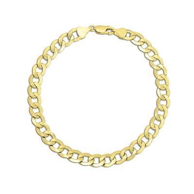 Men's Curb Bracelet in 14K Yellow Gold