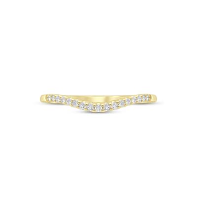 Diamond Contour Band in 14K Yellow Gold (1/7 ct. tw.)