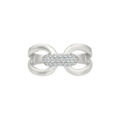 Diamond Link Ring in Sterling Silver (1/5 ct. tw.)