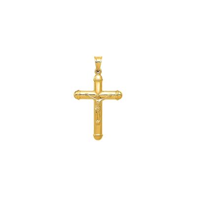 Reversible Crucifix Cross Charm in 14K Yellow Gold