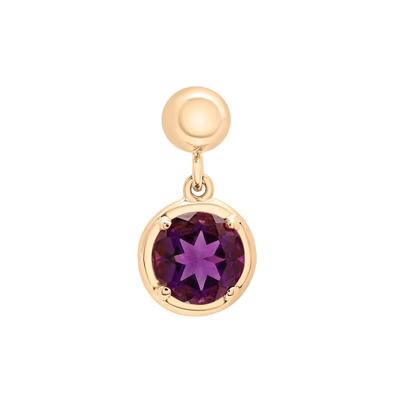 Amethyst Birthstone Bead Charm in Vermeil
