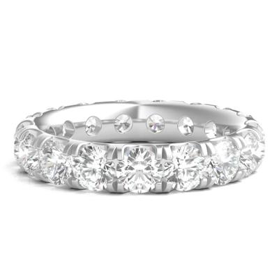 Diamond Wedding Band with Eternity Setting in 14K White Gold (4 ct. tw.)