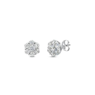 Lab Grown Diamond 7-Stone Earrings in 10K White Gold (1 ct. tw.)