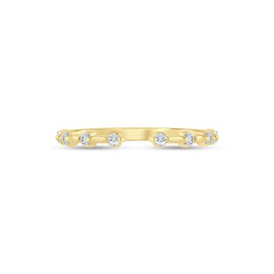 Diamond Bamboo Open Band in 14K Yellow Gold (1/7 ct. tw.)