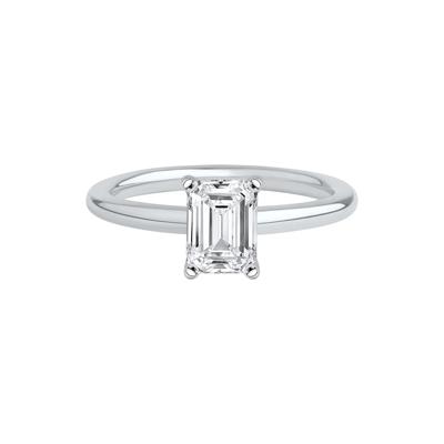 Lab Grown Diamond Emerald-Cut Solitaire Ring in Platinum (1 ct.)