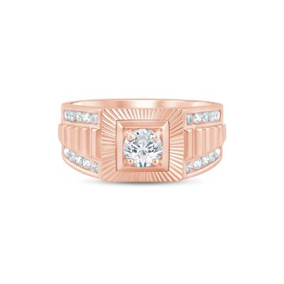 Men's Lab Grown Diamond Ring in 10K Rose Gold (1 ct. tw.)