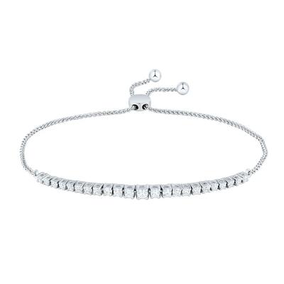 Lab Grown Diamond Bolo Bracelet in 14K White Gold (1 ct. tw.)