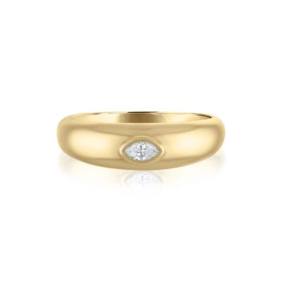 Marquise Diamond Ring in 10K Yellow Gold (1/10 ct. tw.)
