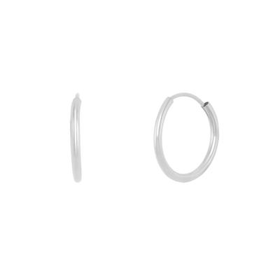 Endless Hoop Earrings in 14K White Gold, 14MM