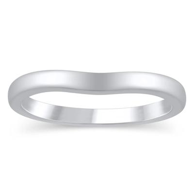 Contour Wedding Band in 14K White Gold