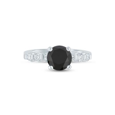 Black Diamond Engagement Ring in 14K White Gold (2 3/8 ct. tw.)