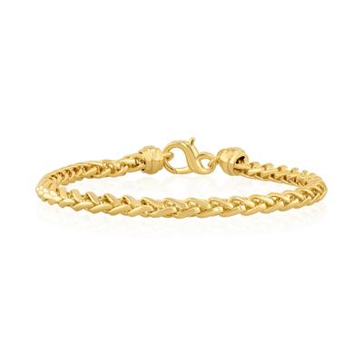 Men's Wheat Chain Bracelet in Vermeil