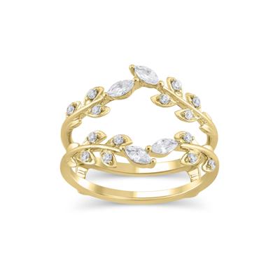 Lab Grown Diamond Round and Marquise Insert in 14K Yellow Gold (3/8 ct. tw.)