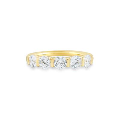 Lab Grown Diamond Bar Set Band in 14K Yellow Gold (1 1/2 ct. tw.)