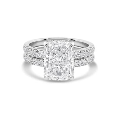 Lab Grown Diamond Radiant-Cut Bridal Set in 14K White Gold (5 ct. tw.)
