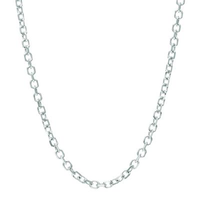 Solid Diamond-Cut Cable Chain in 14K White Gold, 2.6MM, 24”