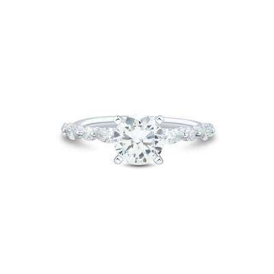 Lab Grown Diamond Semi-Mount Engagement Ring in Platinum (1/2 ct. tw.)