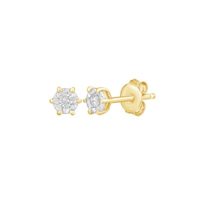 Diamond Accent Earrings in 10K Yellow Gold