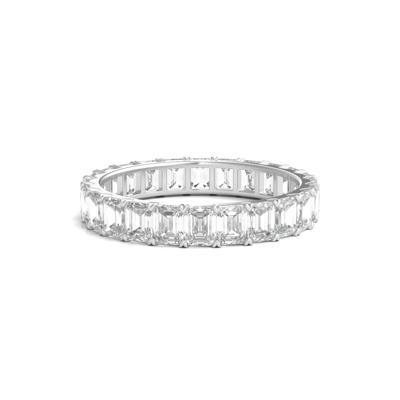 Lab Grown Emerald-Cut Diamond Eternity Band in 14K White Gold (3 ct. tw.)