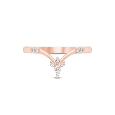 Diamond Chevron Band in 14K Rose Gold (1/10 ct. tw.)