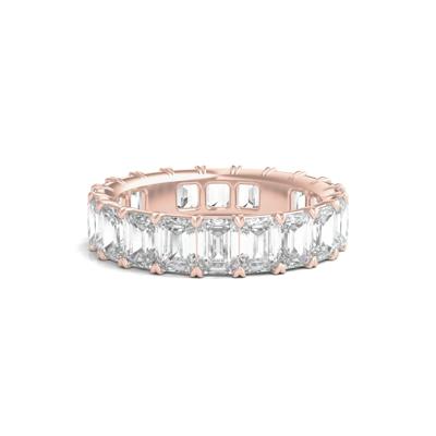 Lab Grown Emerald-Cut Diamond Eternity Band in 14K Rose Gold (6 ct. tw.)