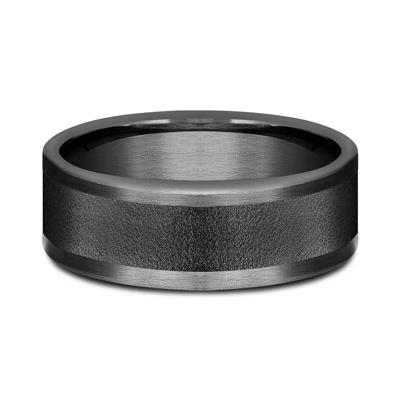 Men's Wirebrush Finish Band in Tantalum, 8MM
