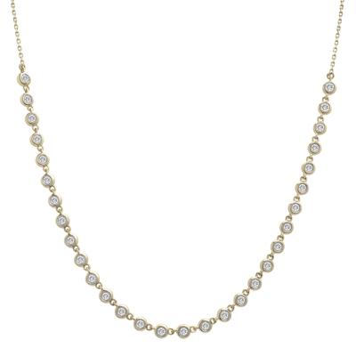 Diamond Bezel Necklace in 10K Yellow Gold (1 ct. tw.)